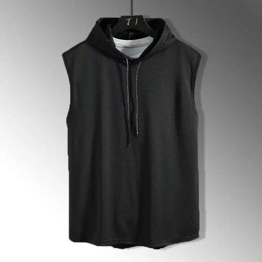 Solid Color 2023 Brand New Men's Tank Tops Vest Sleeveless Tees For Male Hooded Man Vests Tops Hip Hop Men Tank Top T shirt - MANDOTOS