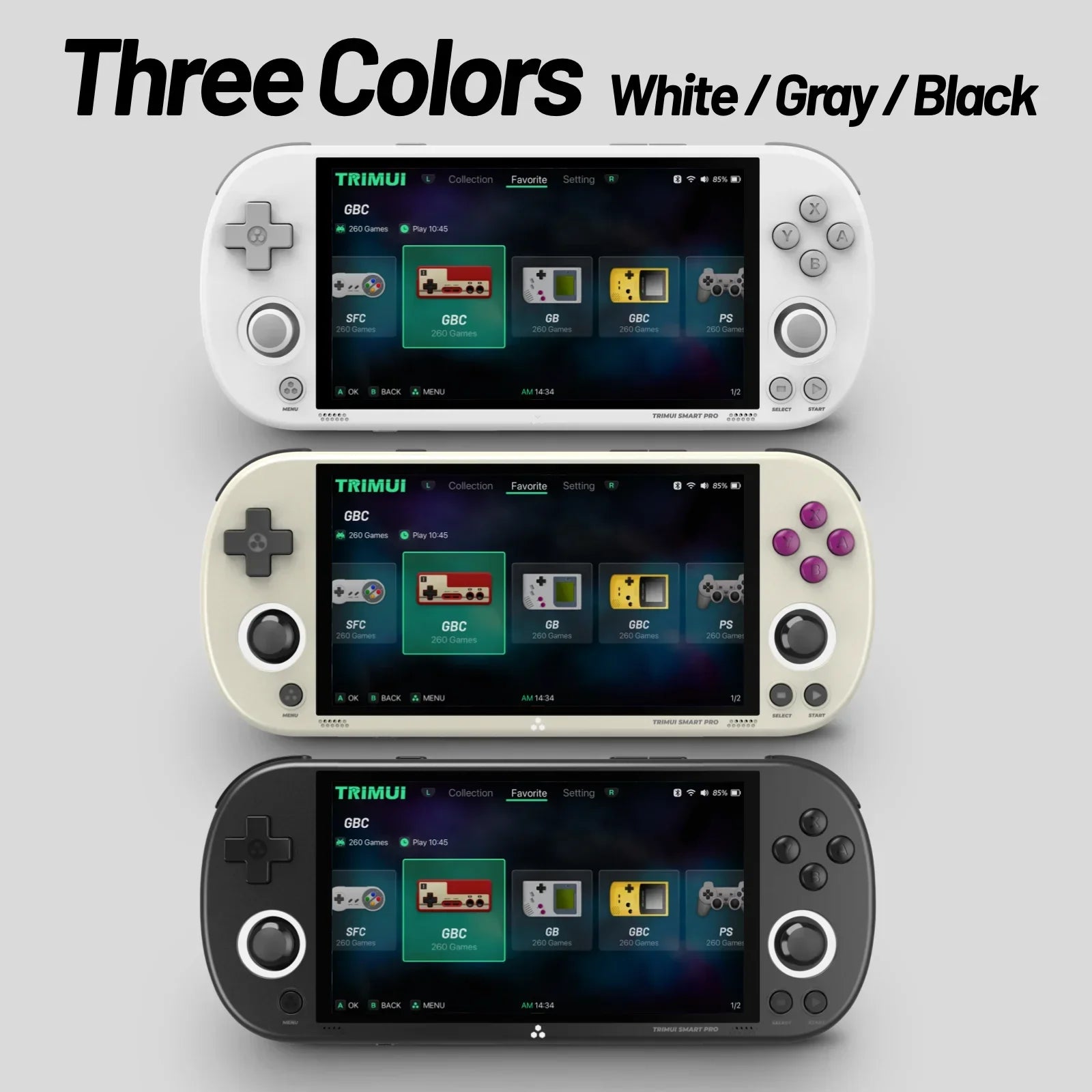 Trimui Smart Pro Handheld Game Console 4.96'' IPS Screen Linux System Joystick RGB Lighting Trimui Retro Video Game Console Gift - MANDOTOS