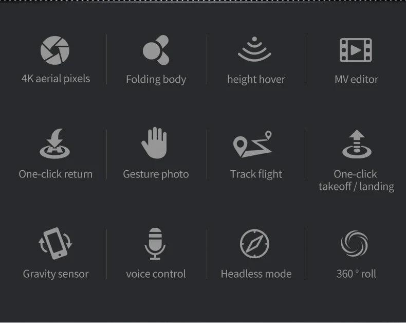 Xiaomi V2 Mini Drone Professional HD Camera 5G Wifi FPV Air Pressure Altitude Hold Foldable Quadcopter RC Drone Toys New UAV - MANDOTOS