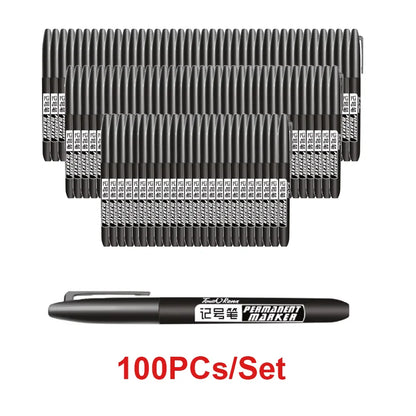 6PCs/Set Permanent Marker Pen Fine Point Waterproof Markers Thin Nib Crude Nib Black Blue Red Ink 1.5mm Fine Color Marker Pens