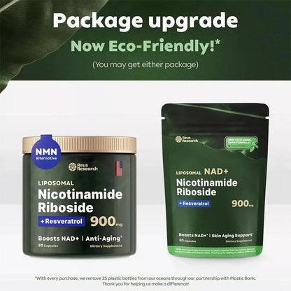 NAD+ Supplements for Anti-Aging Energy Focus and Nicotinamide Riboside Resveratrol - MANDOTOS