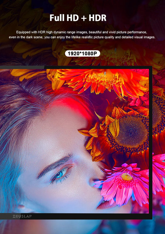 ZEUSLAP 18.5" Touch Screen Portable Monitor 100Hz 100% sRGB With Screen Holder Stand For Laptop Phone Xbox PS4 PS5 Switch