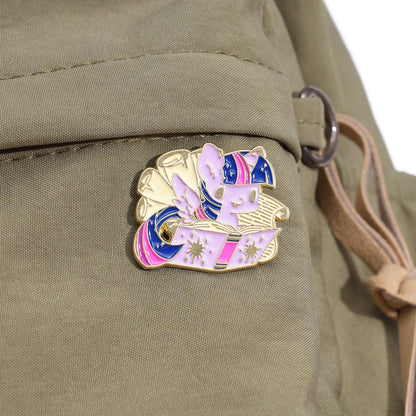 Animal 5-7pcs/Set Enamel Pins Penguin Bat Bee Owl Metal Brooches Fashion Lapel Badge Backpack Clothes Jewelry Gift for friends - MANDOTOS