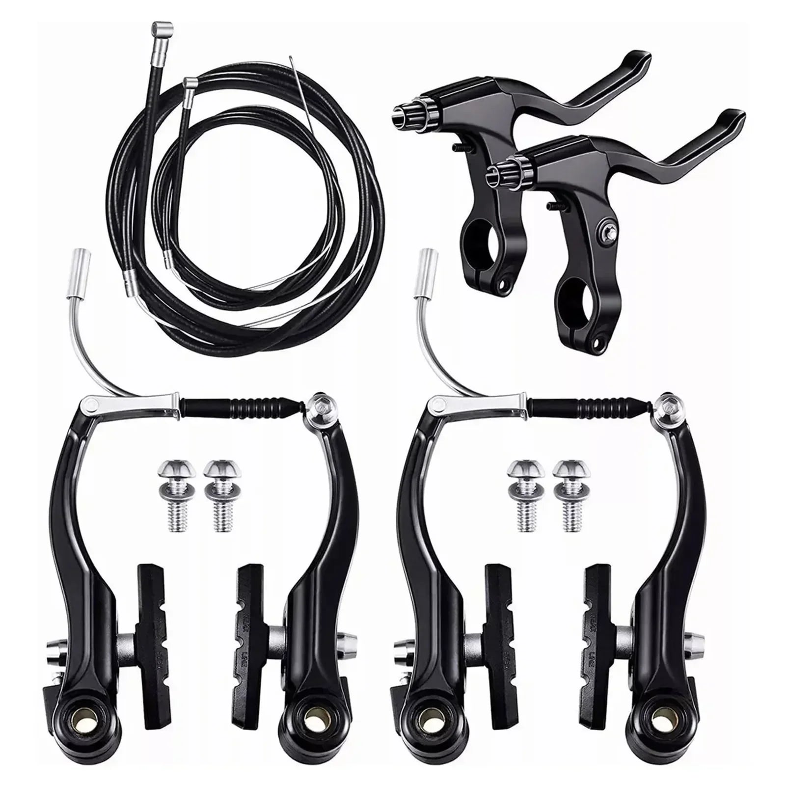 Bike Front Rear V Brakes Front Rear Caliper Set Brake Cycling Kit for MTB BMX Folding Road Mountain Bicycle Bikes Brake Set