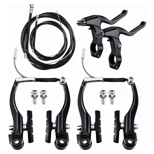 Bike Front Rear V Brakes Front Rear Caliper Set Brake Cycling Kit for MTB BMX Folding Road Mountain Bicycle Bikes Brake Set