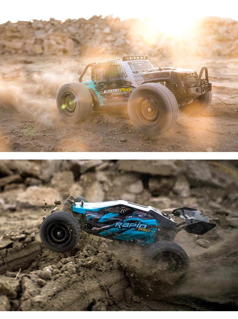 Teeggi 16101 /16102 PRO 1:16 High Speed RC Car With LED Light Drift 70KM/H 4WD RC Off-Road Car Monster Truck Toy For Kid Gifts - MANDOTOS