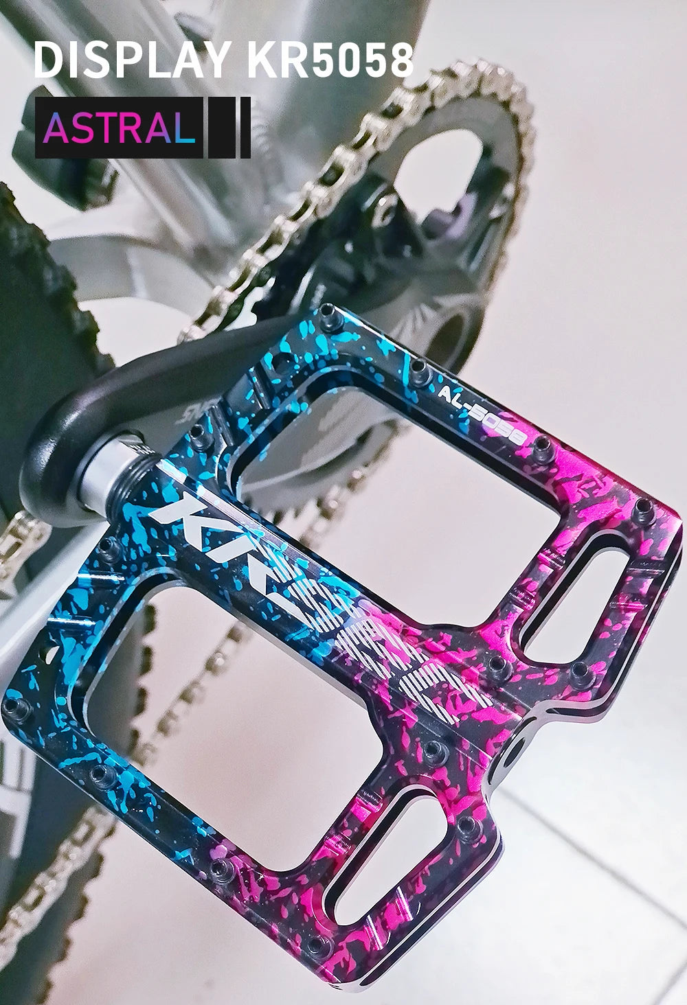 Bike Pedals 9/16 Inch Mountain Bike Pedal Premium Road Bike Pedals Wide Paltform and Lightweight Aluminum Bicycle Pedals