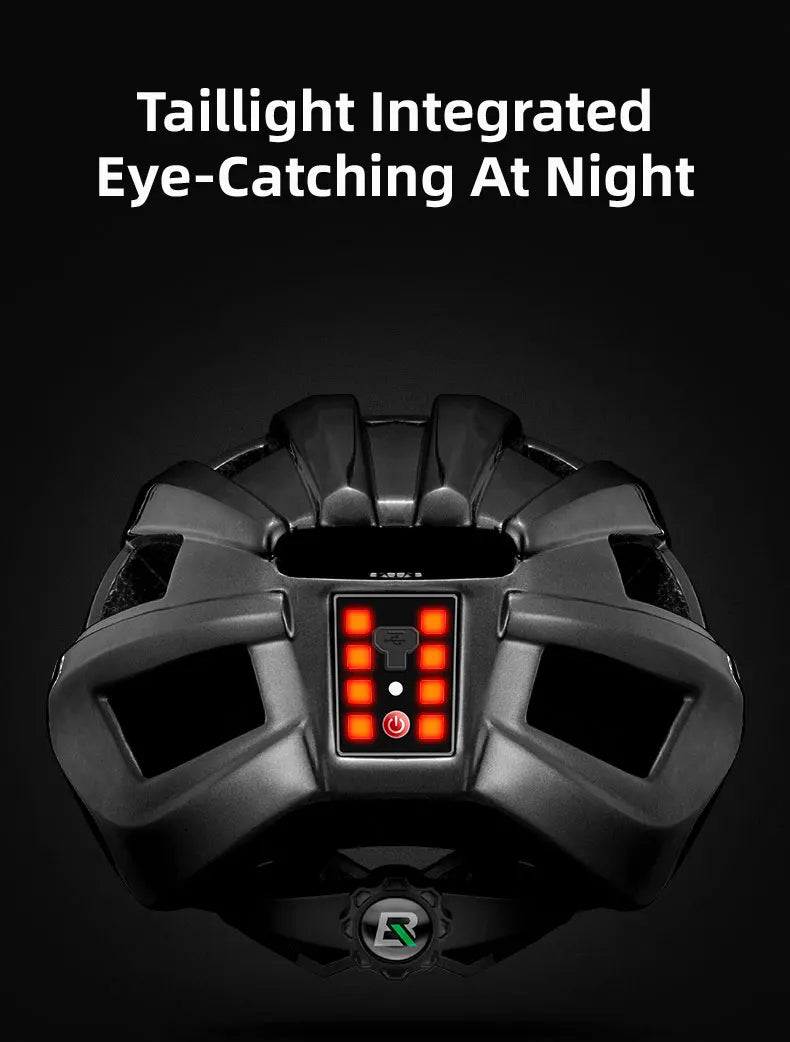 ROCKBROS Bicycle Light Helmet MTB Road USB Warning Rear Light Cycling Helmet EPS PC Intergrally-molded Safety Bike Helmet - MANDOTOS