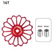 Ceramic Bicycle Guide Wheel, Rear Derailleur, Bearing Axis Adapter, Bike Guide Roller, Jockey Wheel, 10T-17T