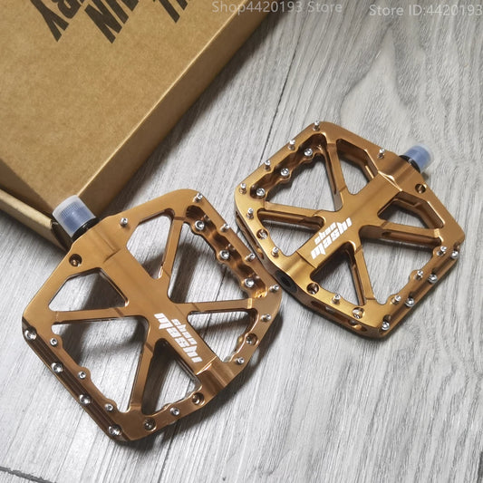 2025 New Bike Pedals  MTB Mountain Road Flat Non-slip CNC 3 Sealed Bearings Green Bicycle Pedals Route Cycling Accessories