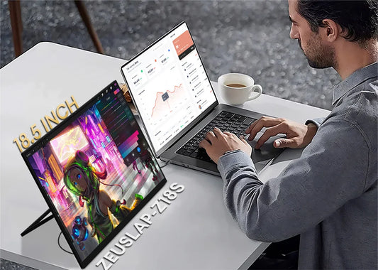 ZEUSLAP 18.5inch 1920*1080P 100Hz HDMI Type C Gaming Portable Monitor for Phone,NS, PS5, XBOX, PC, Laptop Extend Screen