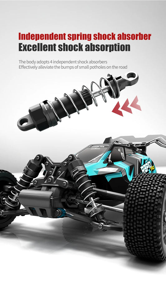 Teeggi 16101 /16102 PRO 1:16 High Speed RC Car With LED Light Drift 70KM/H 4WD RC Off-Road Car Monster Truck Toy For Kid Gifts - MANDOTOS