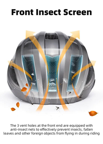 ROCKBROS Bicycle Light Helmet MTB Road USB Warning Rear Light Cycling Helmet EPS PC Intergrally-molded Safety Bike Helmet - MANDOTOS