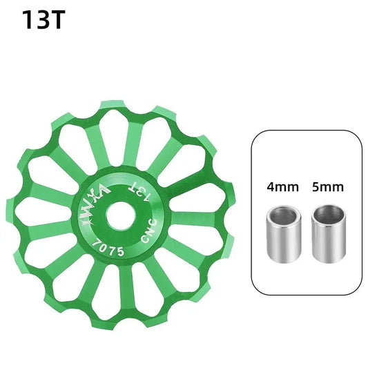 Ceramic Bicycle Guide Wheel, Rear Derailleur, Bearing Axis Adapter, Bike Guide Roller, Jockey Wheel, 10T-17T