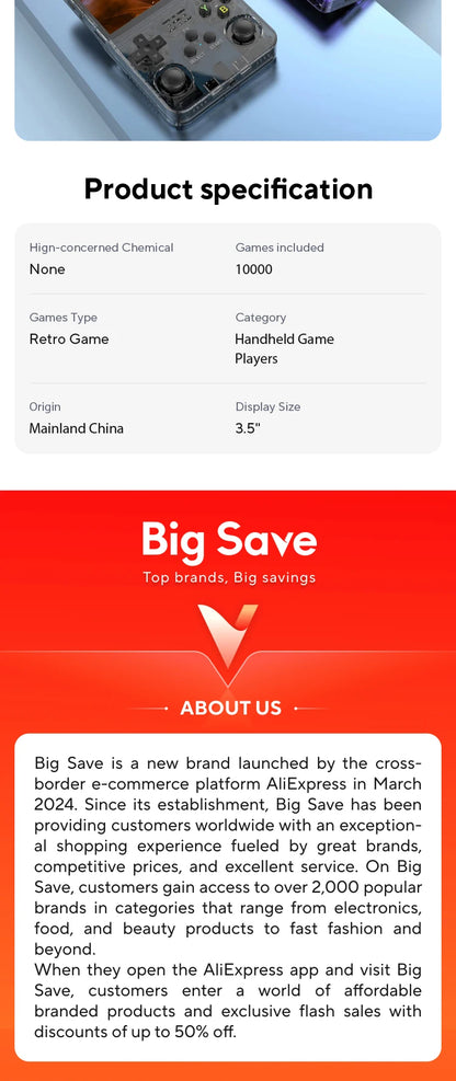 Open Source R36S Retro Handheld Video Game Console Linux System 3.5 Inch IPS Screen Portable Pocket Video Player R35S 64GB Games - MANDOTOS