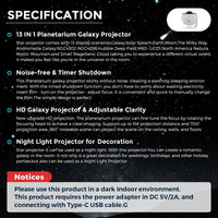 13 in 1 Star Projector, Planetarium Galaxy Projector for Bedroom, Aurora Projector, Night Light Projector for Kids Adults - MANDOTOS