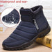 Winter men's snow boots, double zippered waterproof shoes rain boots fishing Winter Warm Boots men's boots - MANDOTOS
