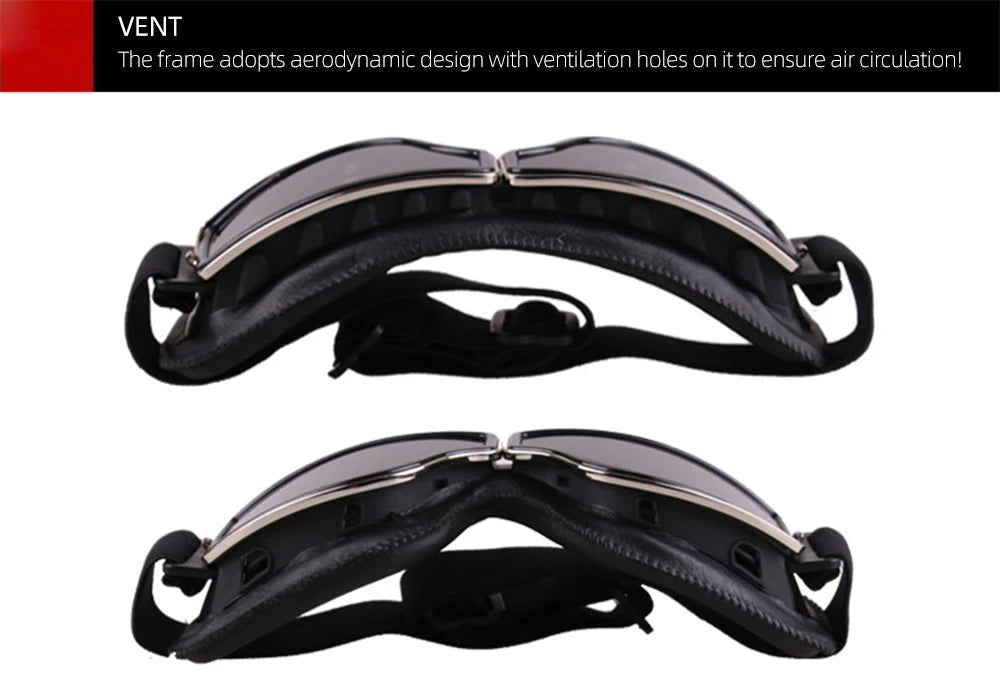 Retro Windproof Motorcycle Glasses - Enjoy the Open Road in Style! 🏍️ - MANDOTOS