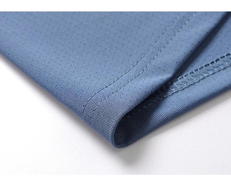 CHRLCK Men's Running Quick Drying T-shirts Breathable Hiking Fishing Tees Soft Elasticity Outdoor Sports Short Shirt Summer - MANDOTOS