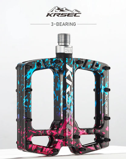 Bike Pedals 9/16 Inch Mountain Bike Pedal Premium Road Bike Pedals Wide Paltform and Lightweight Aluminum Bicycle Pedals