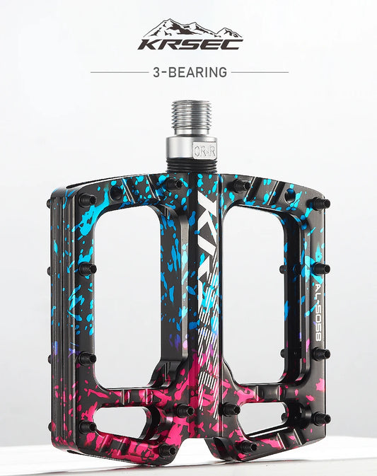 Bike Pedals 9/16 Inch Mountain Bike Pedal Premium Road Bike Pedals Wide Paltform and Lightweight Aluminum Bicycle Pedals