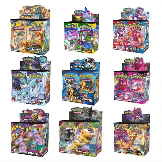 324 to 360 Piece Set Pokemon Cards Scarlet and Violet 151 Astral Radiance Evolutions Ultra Prism English Booster Battle Transaction Cards - MANDOTOS