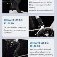 SAVA 2025NEW HAWKEYE SLR7 Carbon Fiber Road Bike with Shimano 105 DI2 R7170 Component Hydraulic Discs, Complete Adult Racing Set