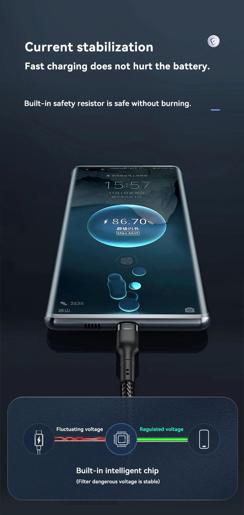 Xiaomi 120W Fast Charger PD Quick Charging High Quality USB C TO USB Type C Cable For iPhone 15 Plus Pro Max Samsung S24 - MANDOTOS