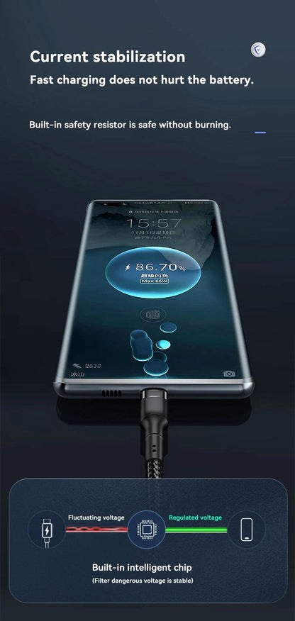 Xiaomi 120W Fast Charger PD Quick Charging High Quality USB C TO USB Type C Cable For iPhone 15 Plus Pro Max Samsung S24 - MANDOTOS