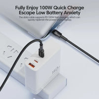 Toocki 100W Type C to USB C Cable PD 3.0 Quick Charge 4.0 Fast Charging Type C to Type C for iPhone 15 Macbook Samsung Xiaomi - MANDOTOS