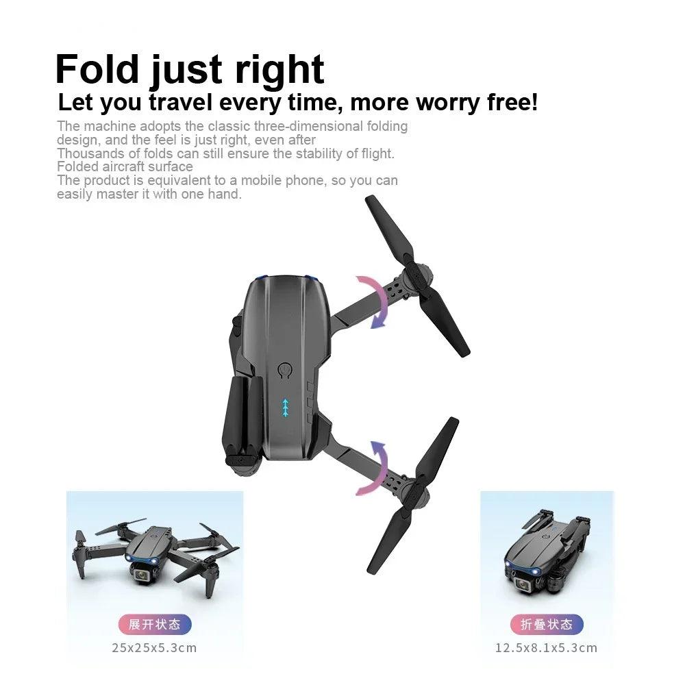 E99 Pro Drone Quadcopter Remote Control Handle Four Axis Aircraft HD 6K Photography UAV Altitude Fixation Helicopter Toys - MANDOTOS