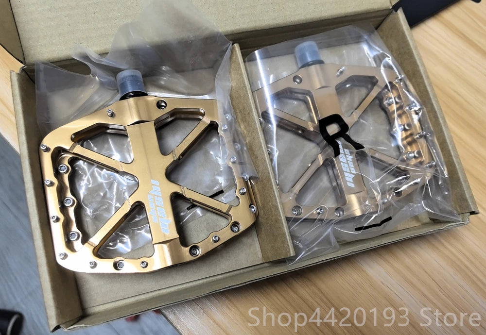 2025 New Bike Pedals  MTB Mountain Road Flat Non-slip CNC 3 Sealed Bearings Green Bicycle Pedals Route Cycling Accessories