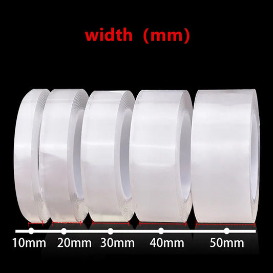 1/3/5m Nano Tape Double-Sided Adhesive Tape Traceless Waterproof Tape For Bathroom Kitchen Sink Tap Gel Sticker - MANDOTOS
