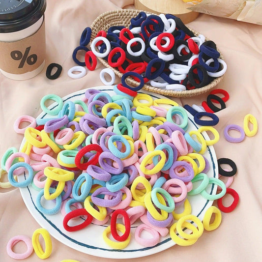 20/50pcs Kids Elastic Hair Bands Girls Sweets Scrunchie Rubber Band for Children Hair Ties Clips Headband Baby Hair Accessories - MANDOTOS