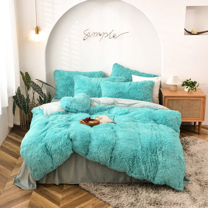 Luxurious Tie-Dyed Plush Flannel Bedding Set - MANDOTOS