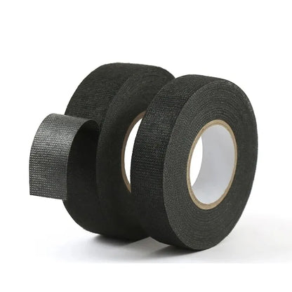 15 Meter Heat-resistant Flame Retardant Tape Coroplast Adhesive Cloth Tape For Car Cable Harness Wiring Loom Protection - MANDOTOS