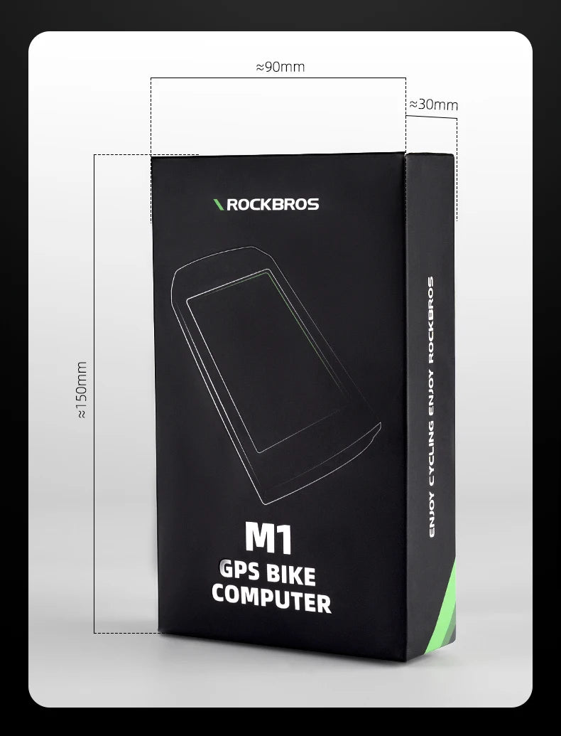 ROCKBROS Bicycle Computer GPS 5.0 ANT Bluetooth Waterproof Wireless Cyclocomputer Speedometer Bike Stopwatch Bike Accessories - MANDOTOS