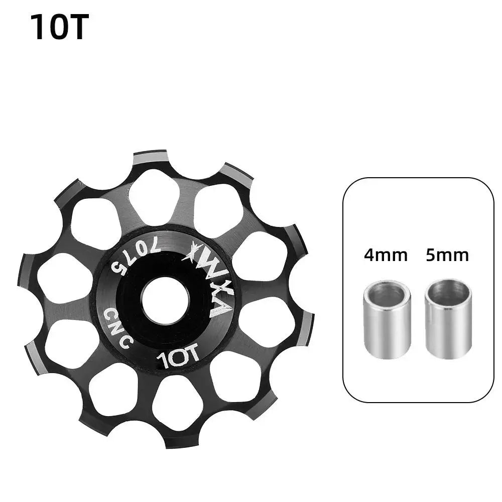 Ceramic Bicycle Guide Wheel, Rear Derailleur, Bearing Axis Adapter, Bike Guide Roller, Jockey Wheel, 10T-17T