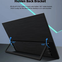 ZEUSLAP 18.5" Touch Screen Portable Monitor 100Hz 100% sRGB With Screen Holder Stand For Laptop Phone Xbox PS4 PS5 Switch