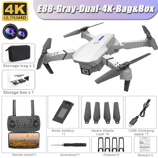 E99 Pro Drone Quadcopter Remote Control Handle Four Axis Aircraft HD 6K Photography UAV Altitude Fixation Helicopter Toys - MANDOTOS