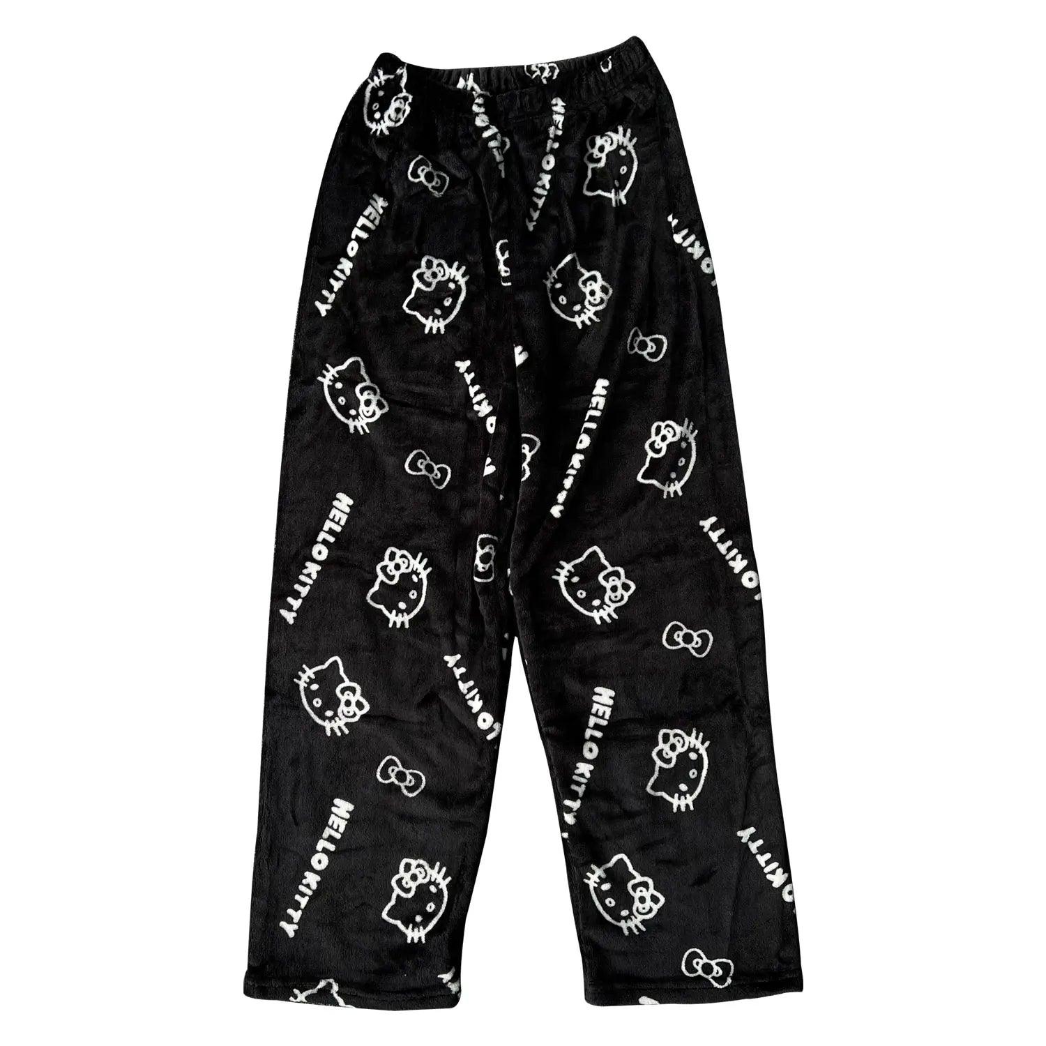 Y2K Hello Kitty Pajamas Pants Sanrio Anime Women's Pajama Pants Cartoon Couple Home Sleepwear Trousers Leisure Home Clothing - MANDOTOS