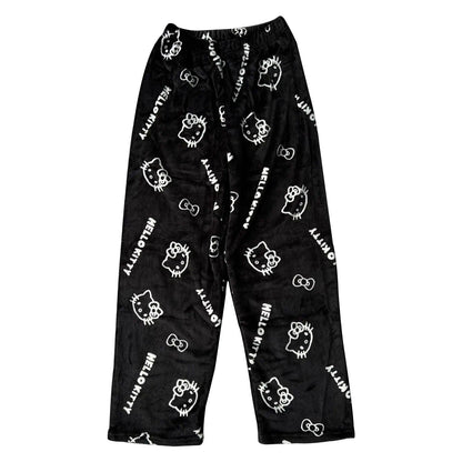 Y2K Hello Kitty Pajamas Pants Sanrio Anime Women's Pajama Pants Cartoon Couple Home Sleepwear Trousers Leisure Home Clothing - MANDOTOS