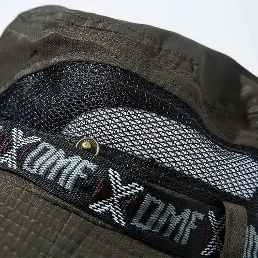 Summer Men Bucket Hat Outdoor UV Protection Wide Brim Panama Safari Hunting Hiking Hat Mesh Fisherman Hat Beach Sunscreen Cap - MANDOTOS