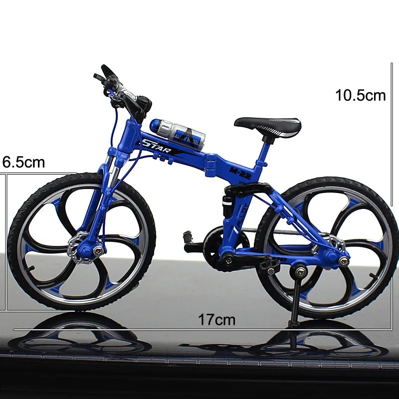 Creative Alloy Bicycle Model Ornament Mini Metal Bike Toy Collectible