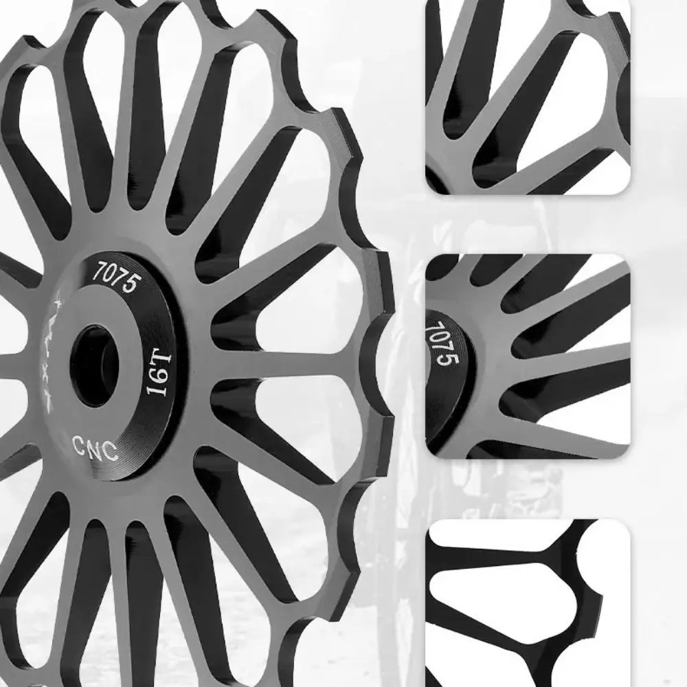 Ceramic Bicycle Guide Wheel, Rear Derailleur, Bearing Axis Adapter, Bike Guide Roller, Jockey Wheel, 10T-17T