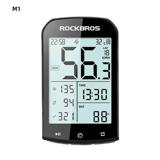ROCKBROS Bicycle Computer GPS 5.0 ANT Bluetooth Waterproof Wireless Cyclocomputer Speedometer Bike Stopwatch Bike Accessories - MANDOTOS