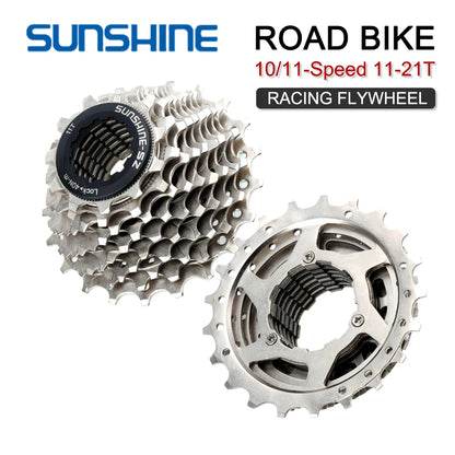 Sunshine Racing Bike Freewheel 10 11 Speed Velocidade 11-21T Bicycle Cassette Sprocket Road Bikes Ratchet