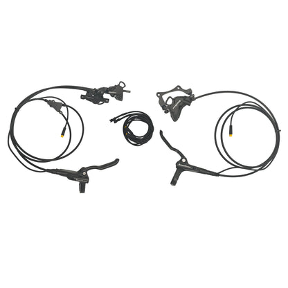 Hydraulic Disc Brake Kits with Front Dual Brake Calipers and Parking Button for Electric Bicycle Tricycle