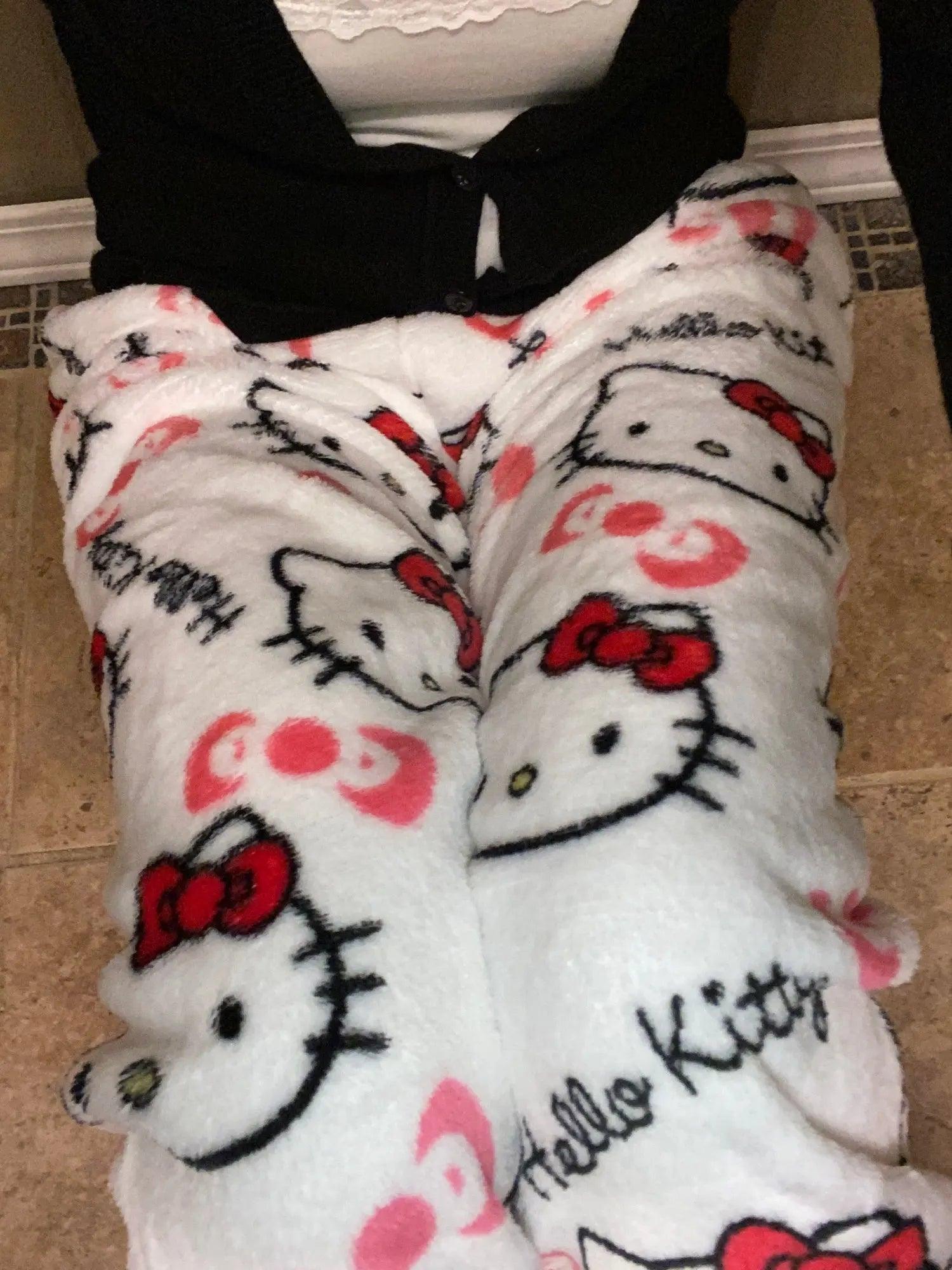 Y2K Hello Kitty Pajamas Pants Sanrio Anime Women's Pajama Pants Cartoon Couple Home Sleepwear Trousers Leisure Home Clothing - MANDOTOS