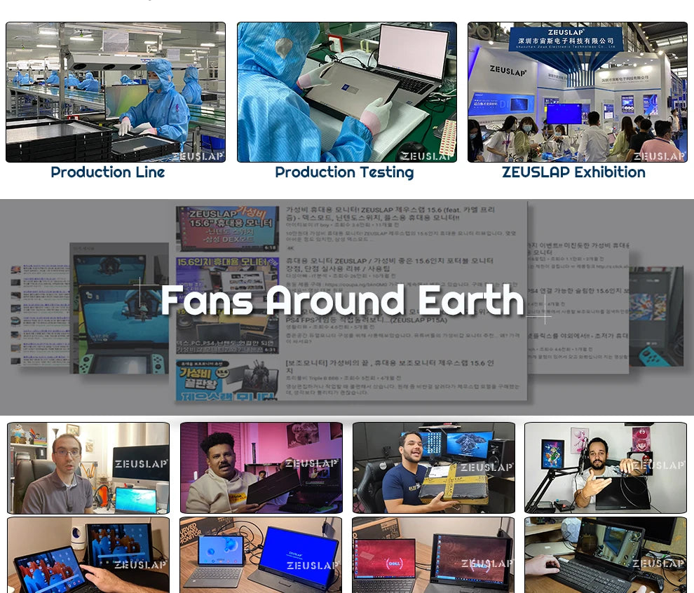 ZEUSLAP 15.6" FHD 100%sRGB 300Nits Ultra thin Back Stand Design Portable Monitor for Phone Gaming Laptop